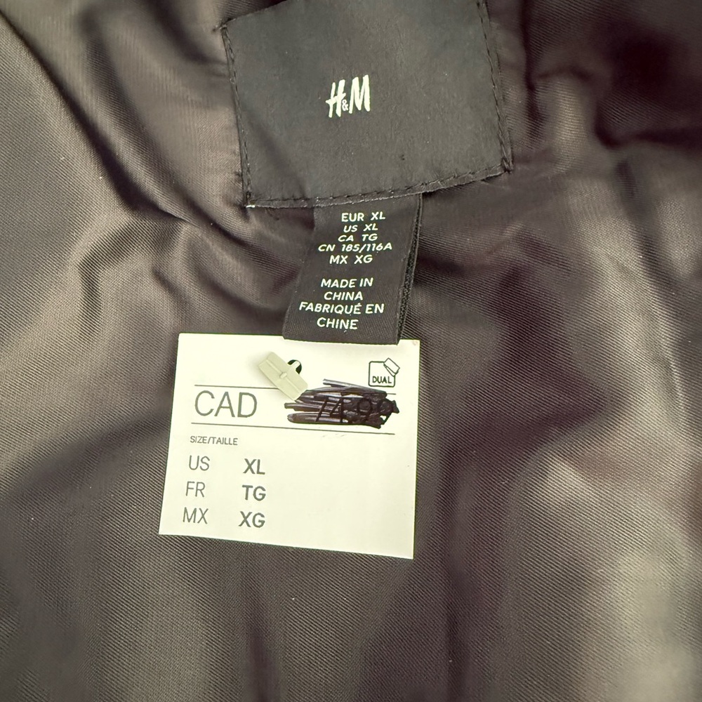 Men's Black Bomber Jacket - Picture 6 of 8